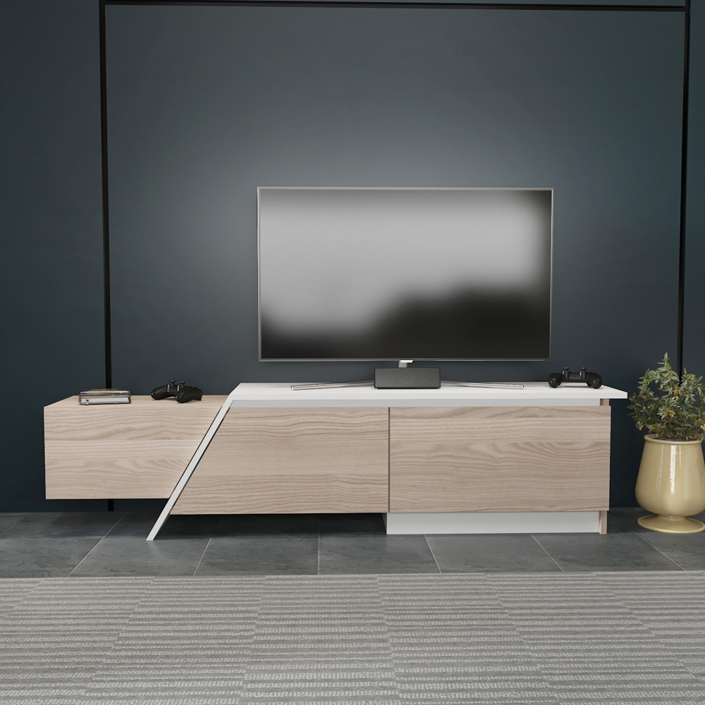 Decorotika Zonas 3 Door Cordoba and White TV Unit Image 6
