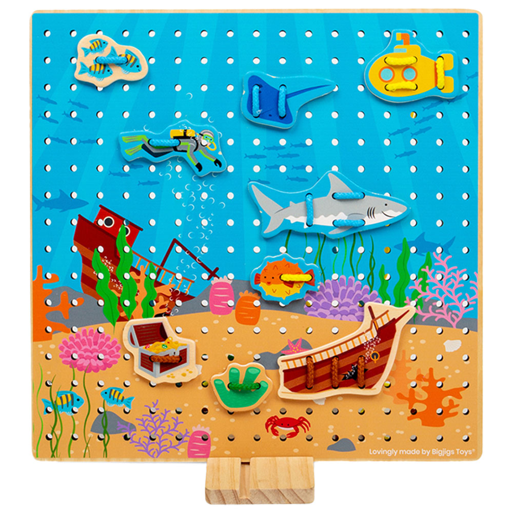 Bigjigs Toys Marine Lace-A-Shape Game Multicolour Image 4