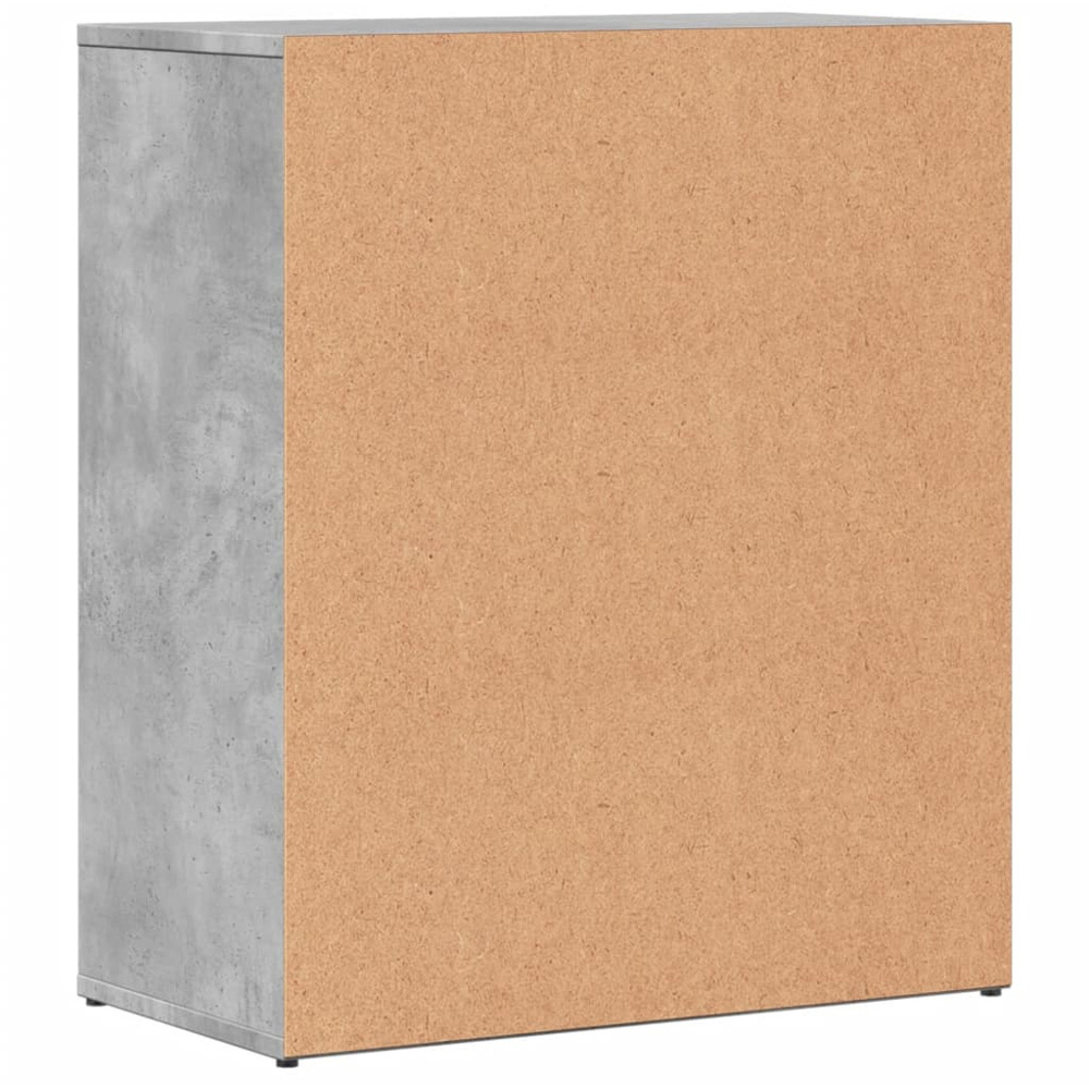 vidaXL 2 Door Single Drawer Concrete Grey Sideboard 2 Pack Image 7