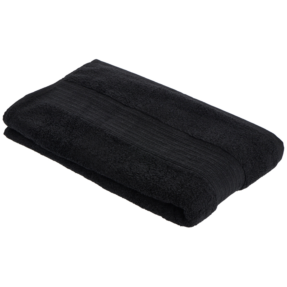 Wilko Supersoft Cotton Black Bath Sheet Wilko