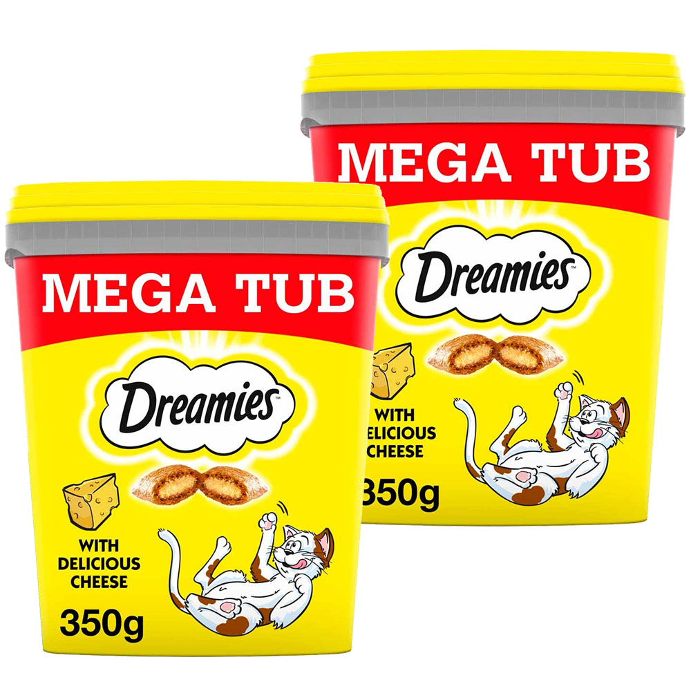 Dreamies Chicken Cat Treats Mega Tub Case of 2 x 350g Image 1