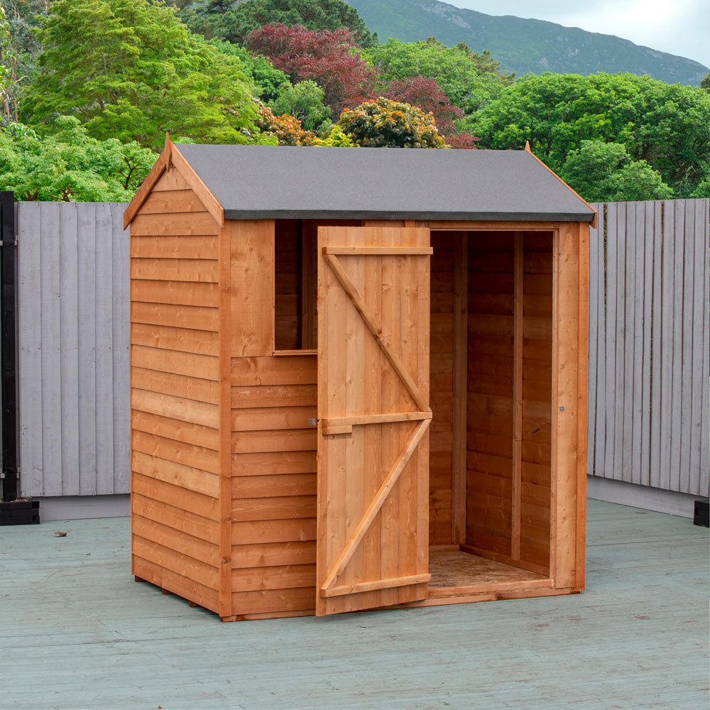 Shire 6 x 4ft Dip Treated Overlap Reverse Apex Shed Image 2