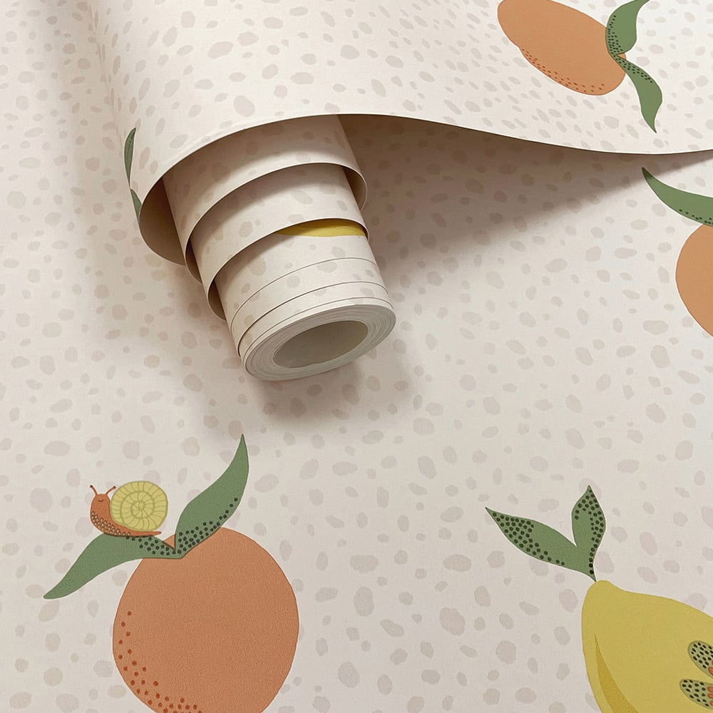 Holden Decor Tutti Fruity Soft Coral Orange Wallpaper Image 2