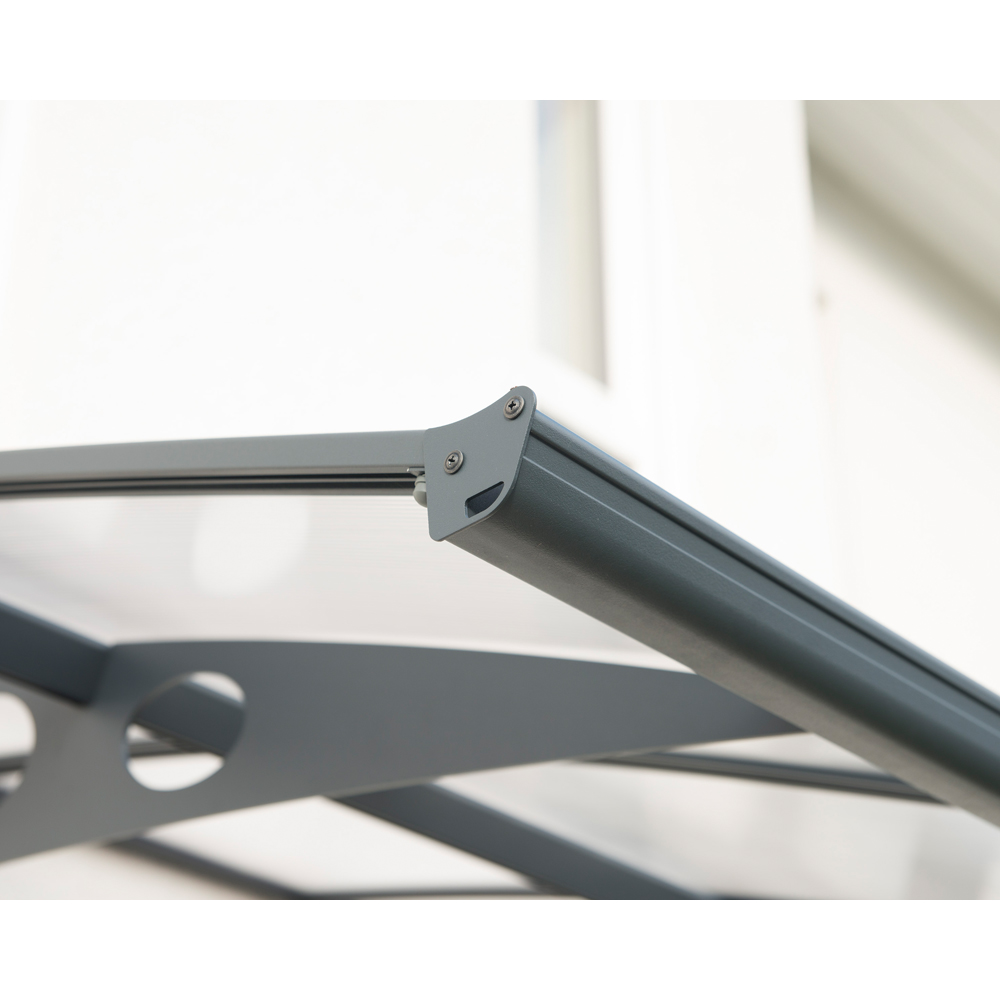 Palram Canopia Herald 6690 Grey Mist Door Canopy 6.7 x 1.4m Image 3