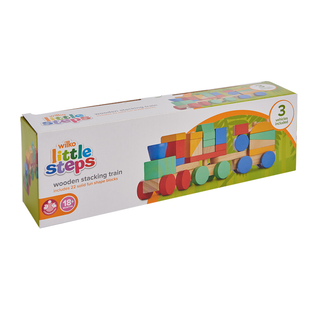 Wilko HB1004 Wooden Stacking Train Multicolour 18 Months And Above Image 8