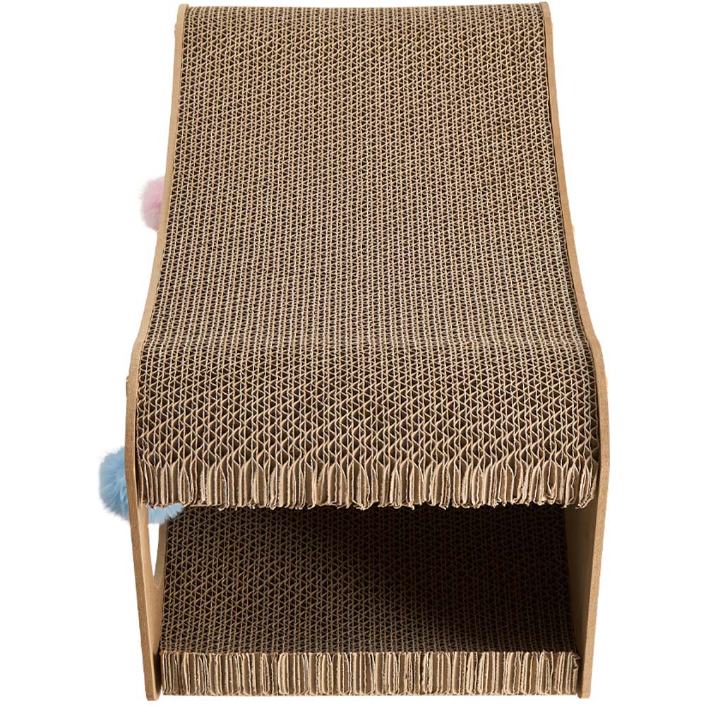 H&O Direct 2 in 1 Cat Scratching House Cardboard Bed 45 x 22 x 24cm Image 4