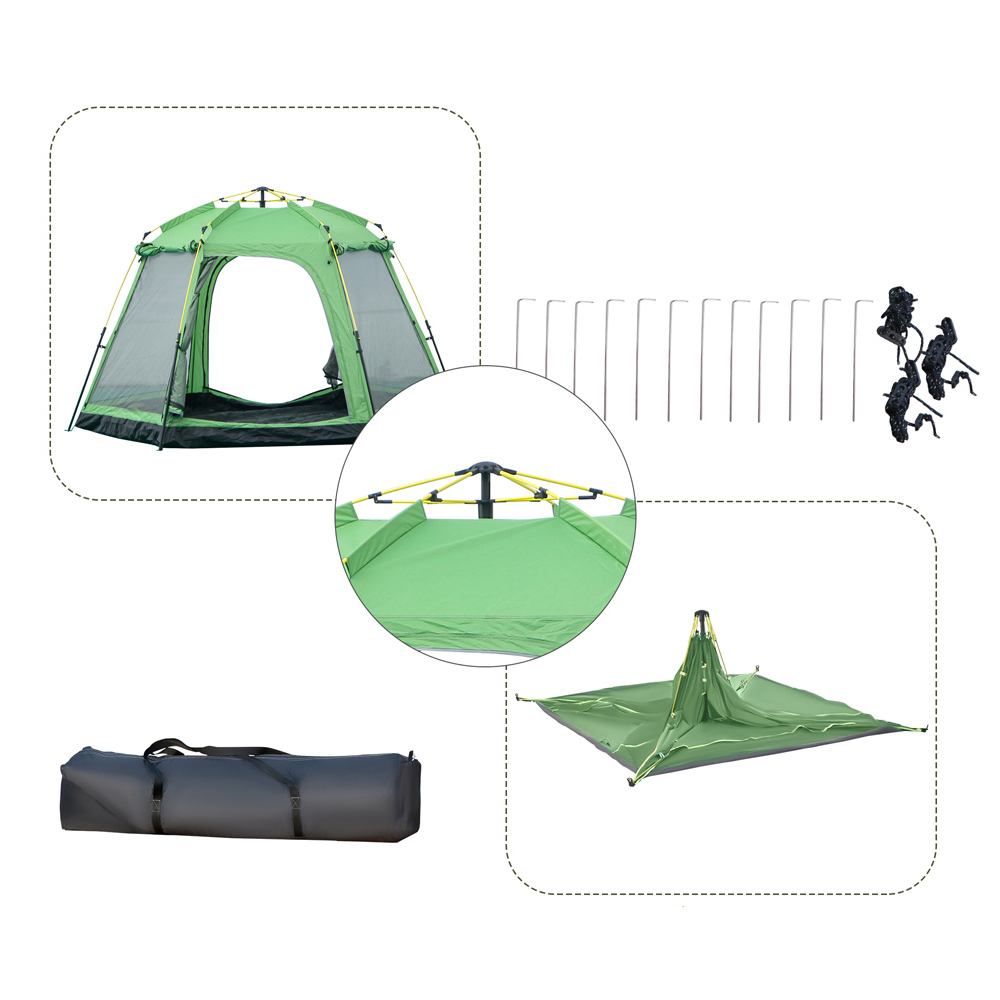 Outsunny 6 Person Pop Up Camping Tent Image 5