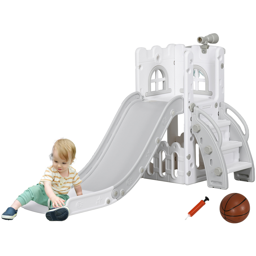 Tommy Toys 4 in 1 Grey Kids Slide Image 1