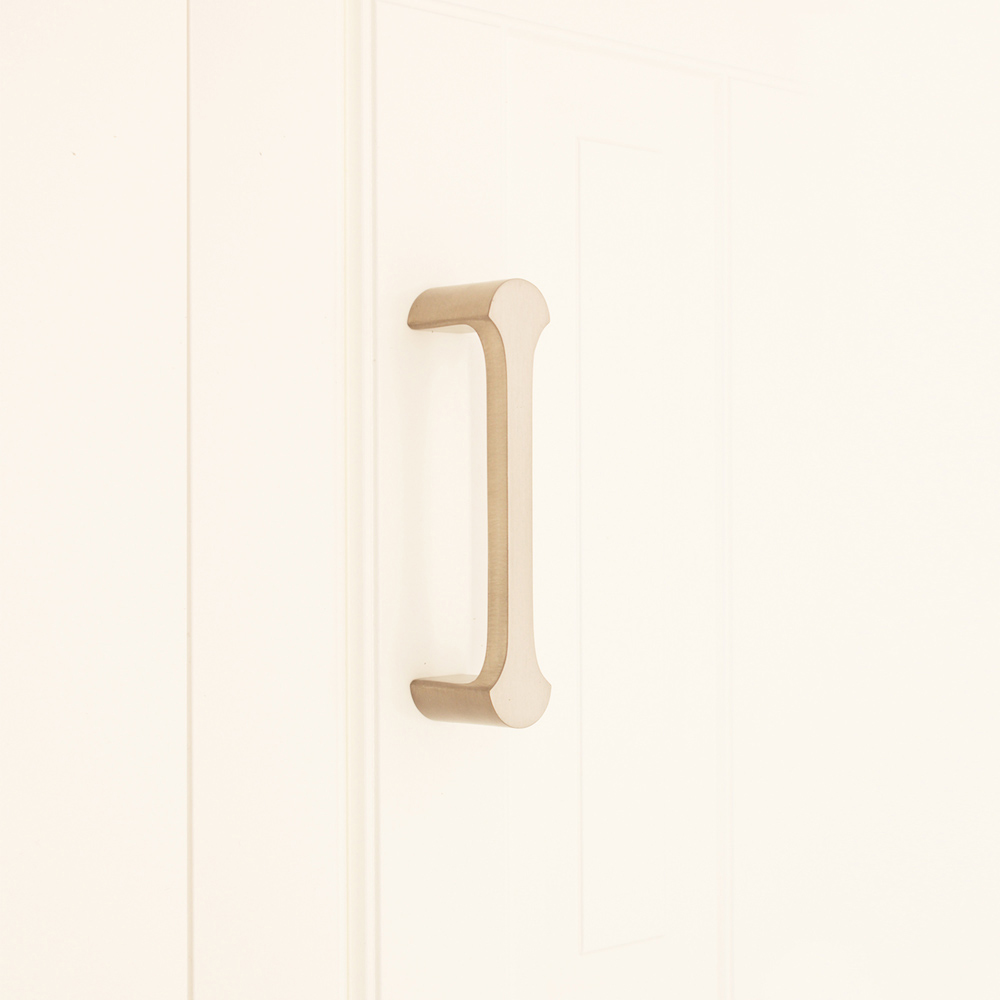 Spira Brass Tulip Satin Nickel Cabinet Pull Handle 115mm Image 2