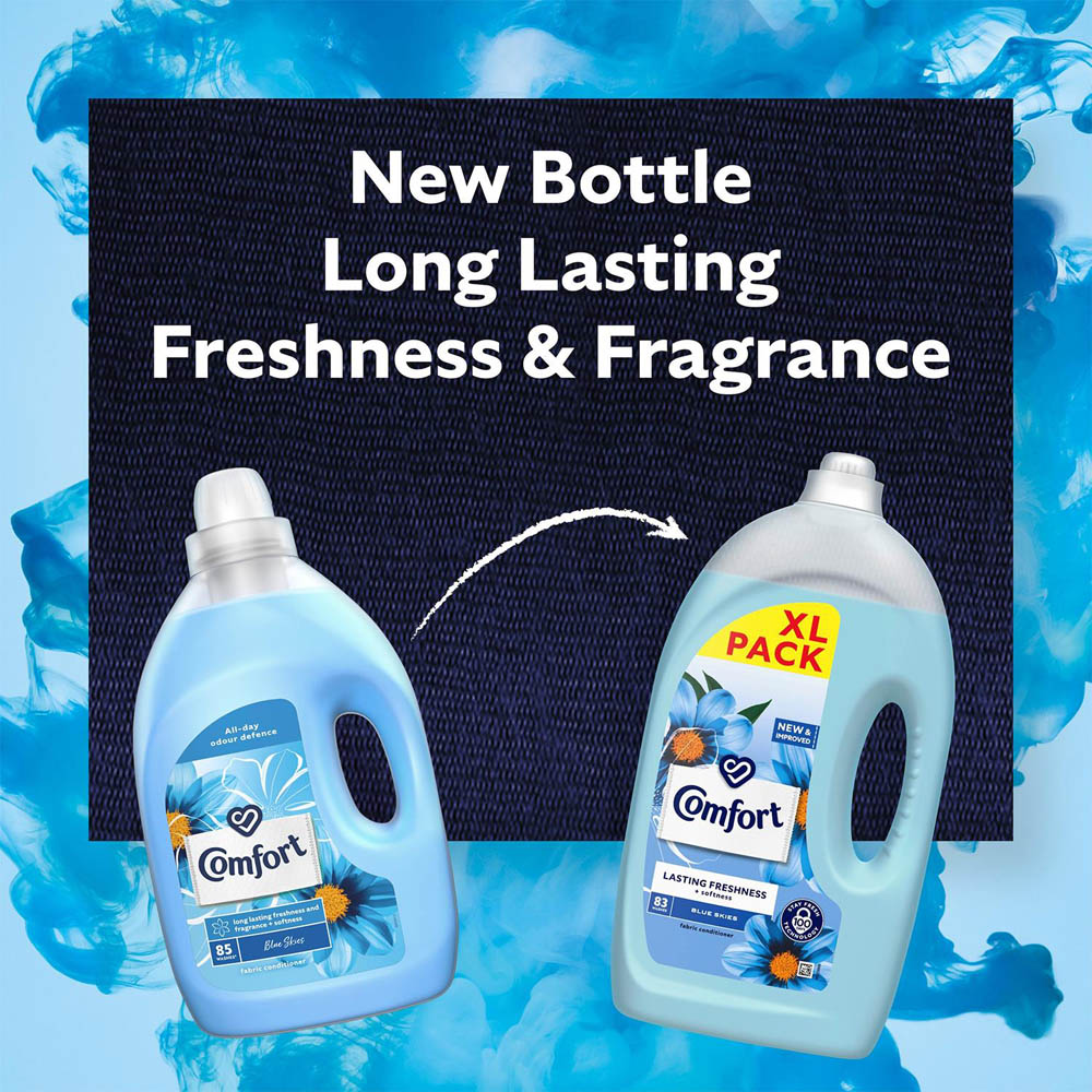 Comfort Blue Skies Fabric Conditioner 83 Washes 2490ml 2 Pack Image 4