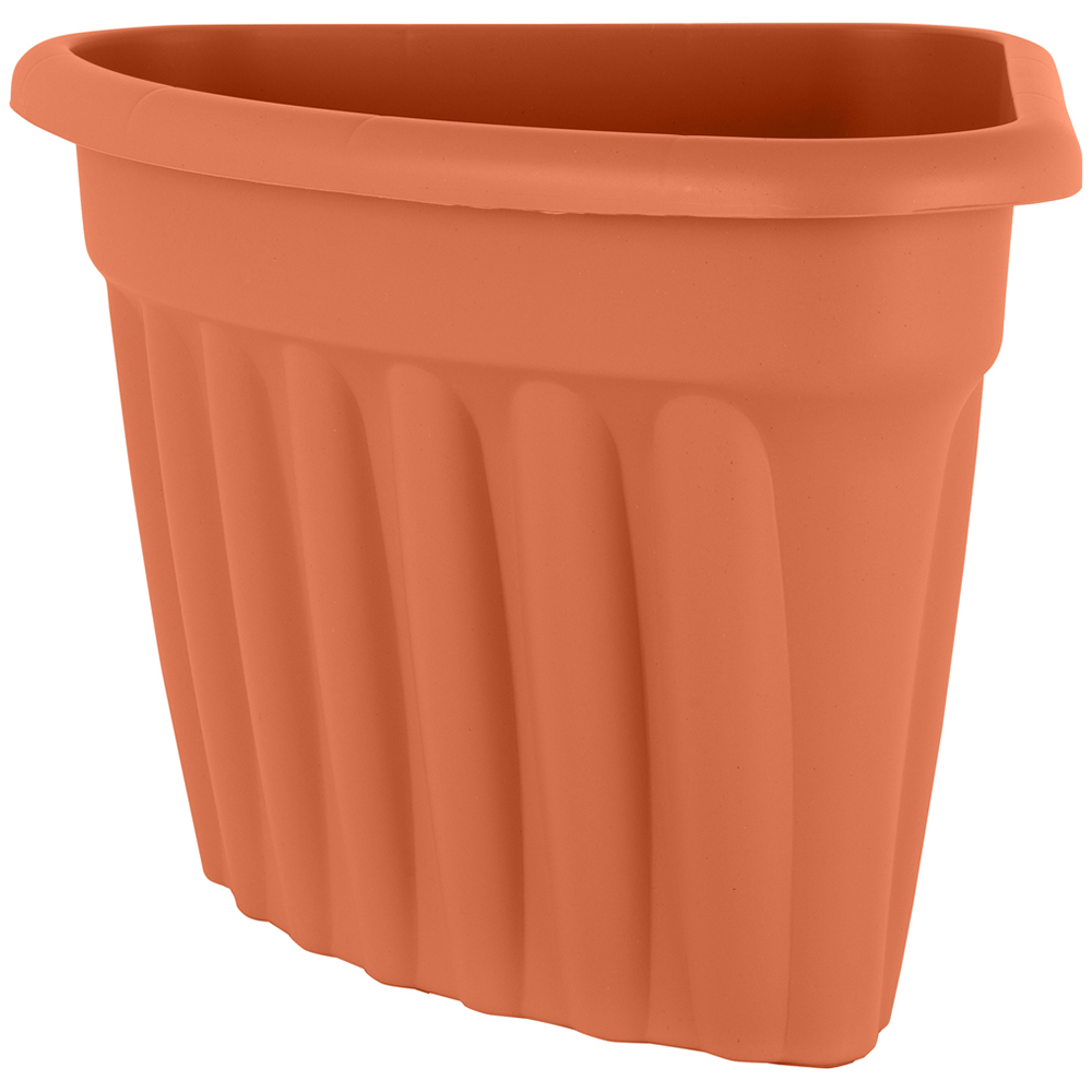 Wham Vista Terracotta Recycled Plastic Corner Planter 49cm 4 Pack Image 4