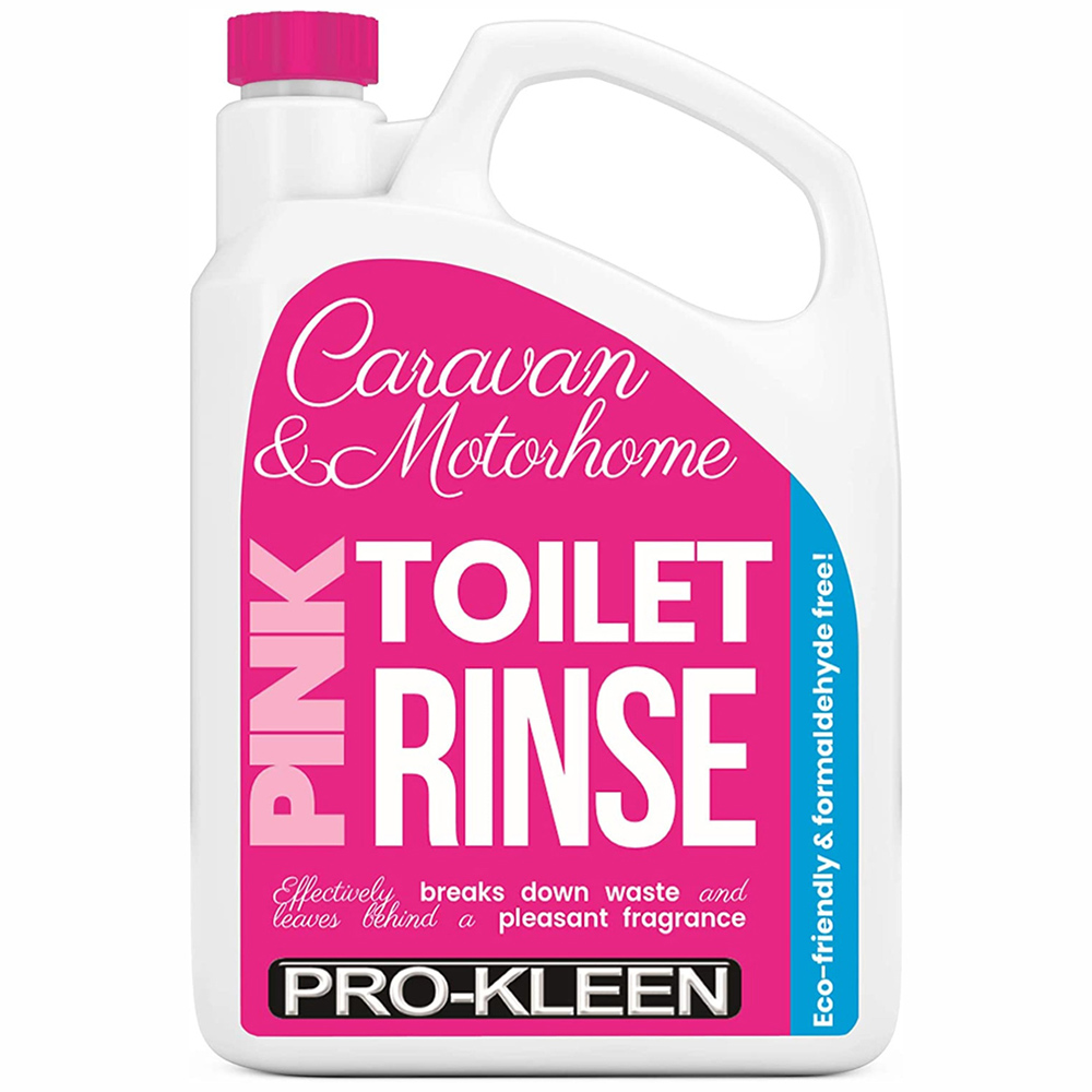Pro-Kleen Caravan & Motorhome Pink Toilet Rinse 2L Image 1