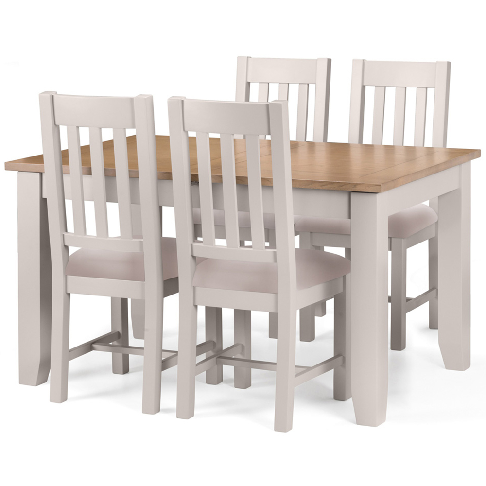 Julian Bowen Richmond 6 Seater Extending Dining Table Elephant Grey and Pale Oak Image 3