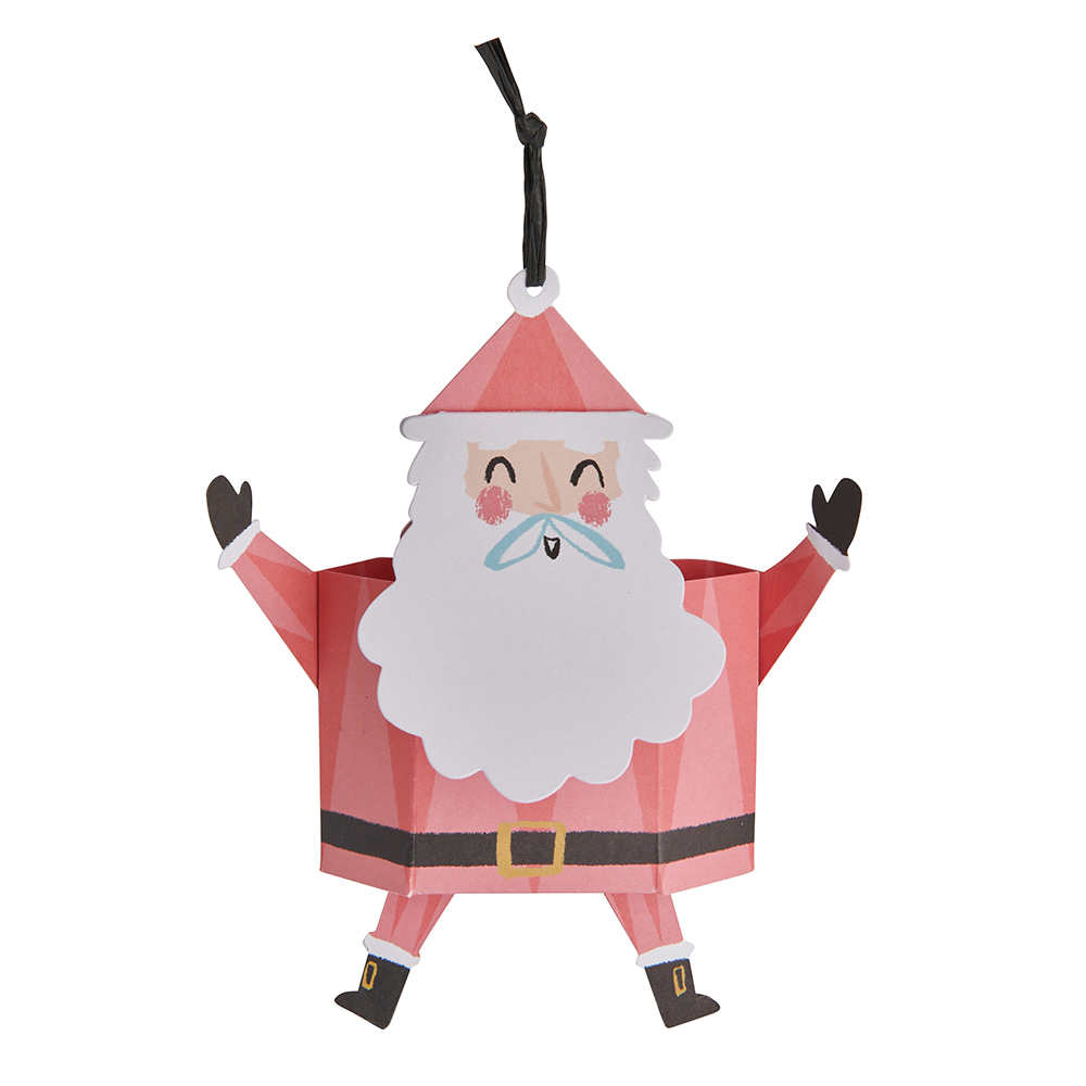 Wilko Novelty Santa Cards 6 Pack Image 2