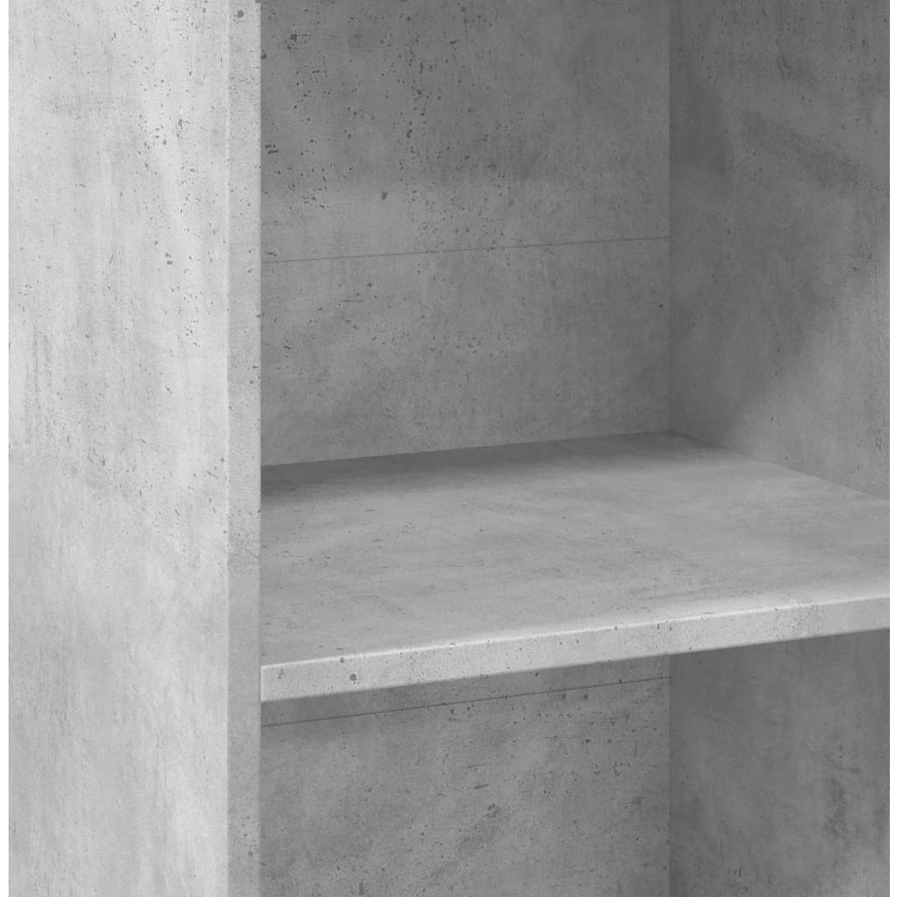 vidaXL 4 Shelf Concrete Grey Highboard Image 7