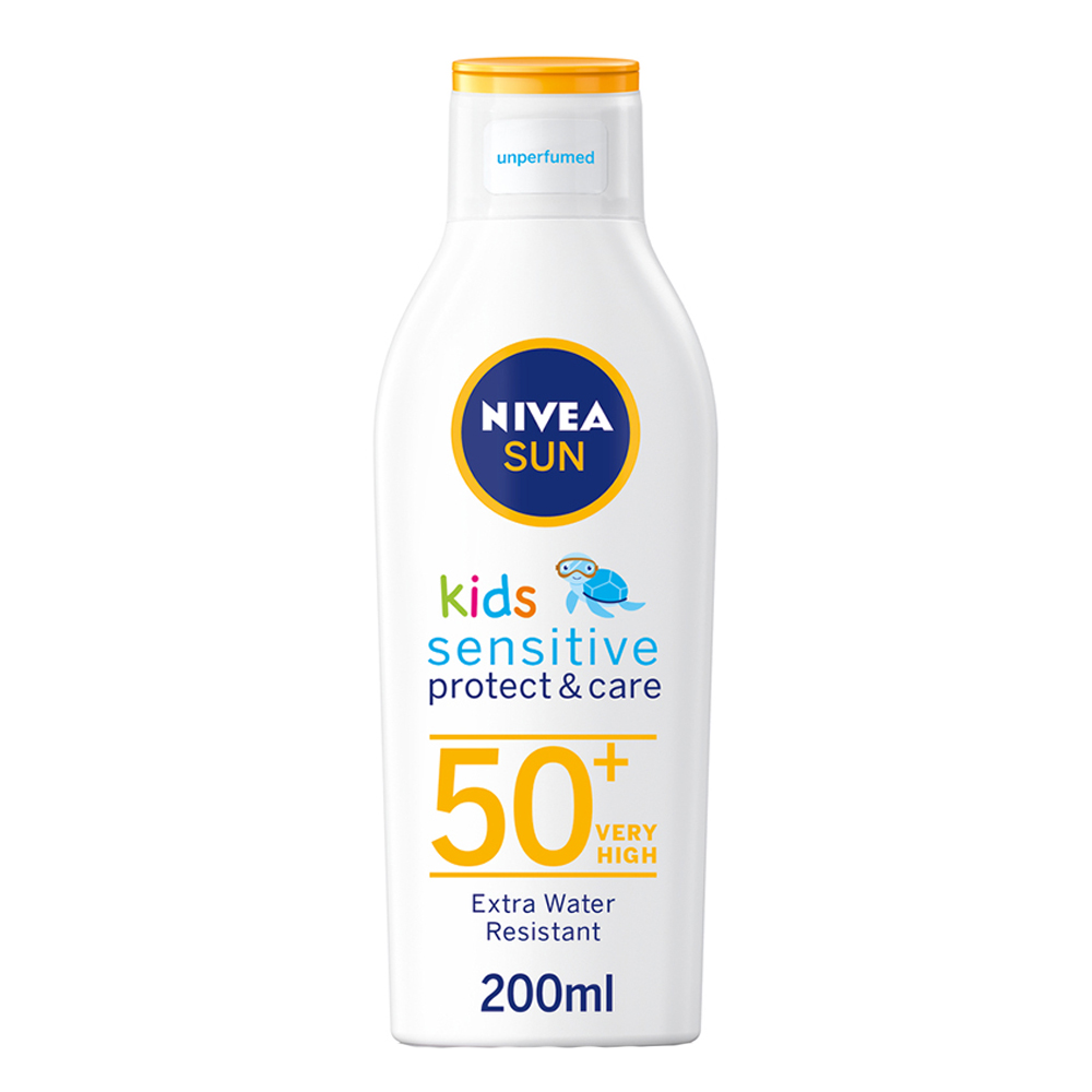 Nivea Sun Kids Sensitive Protect and Care Lotion SPF50 Plus 200ml Image 1