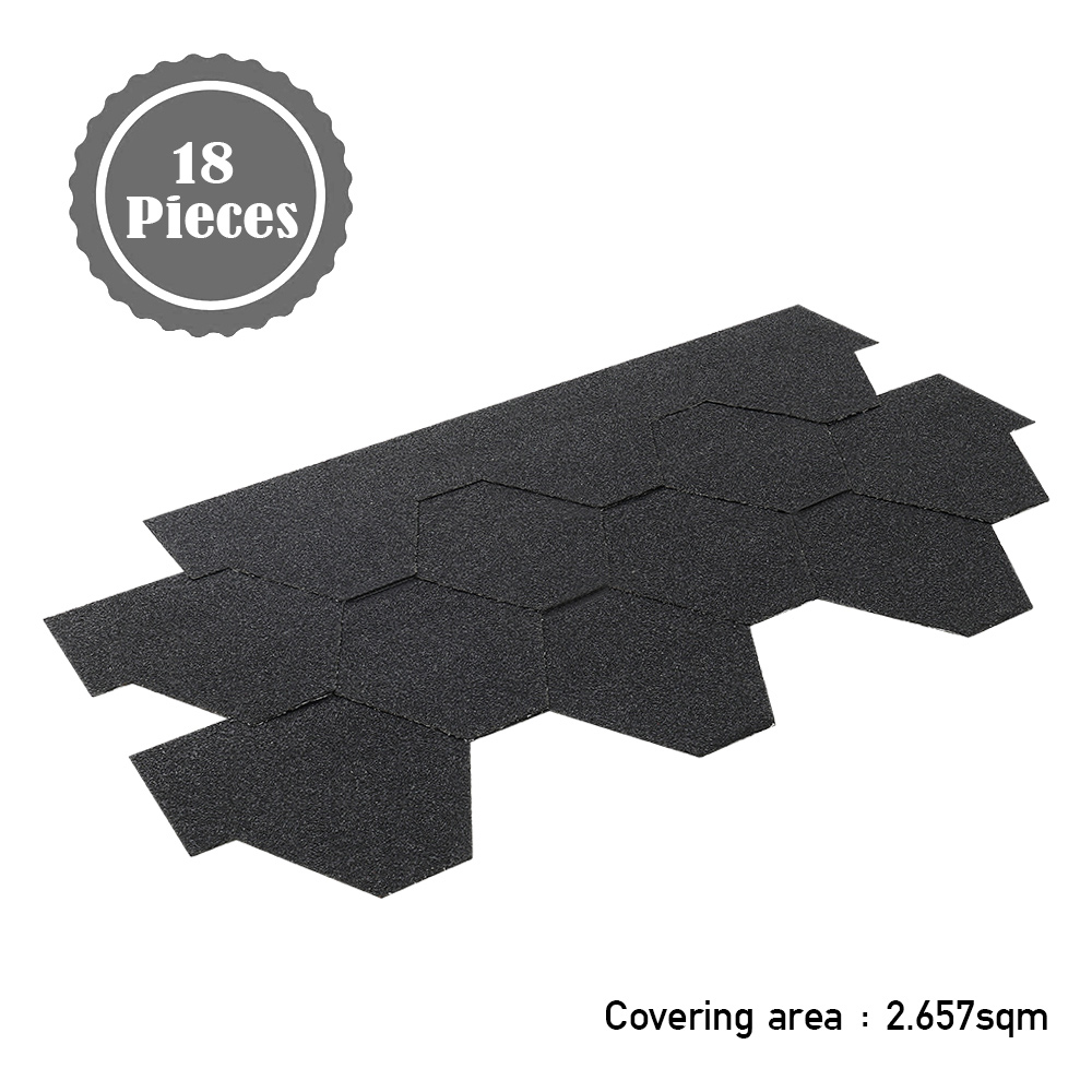 Living And Home Black Self-Adhesive Asphalt Shingles Bitumen Roofing 330 x 1000cm Image 7