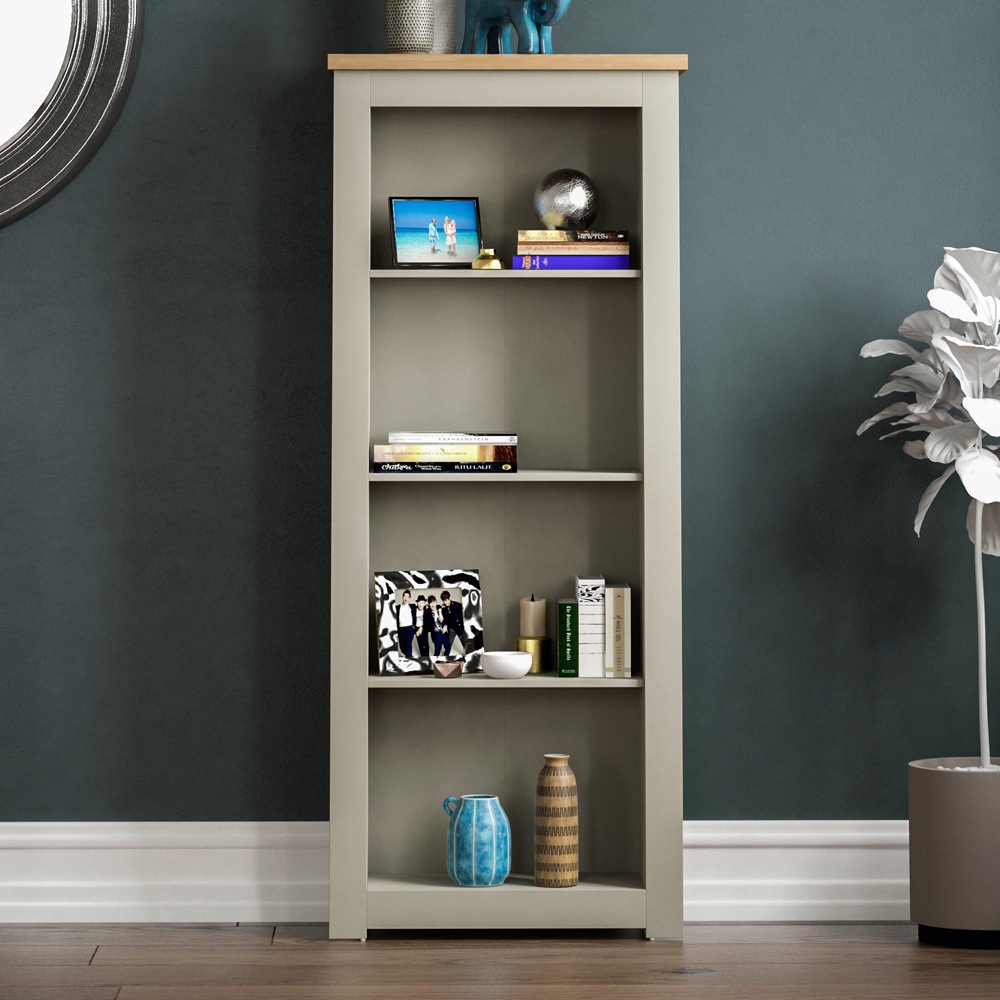 Vida Designs Arlington 4 Shelf Grey Bookcase Image 3