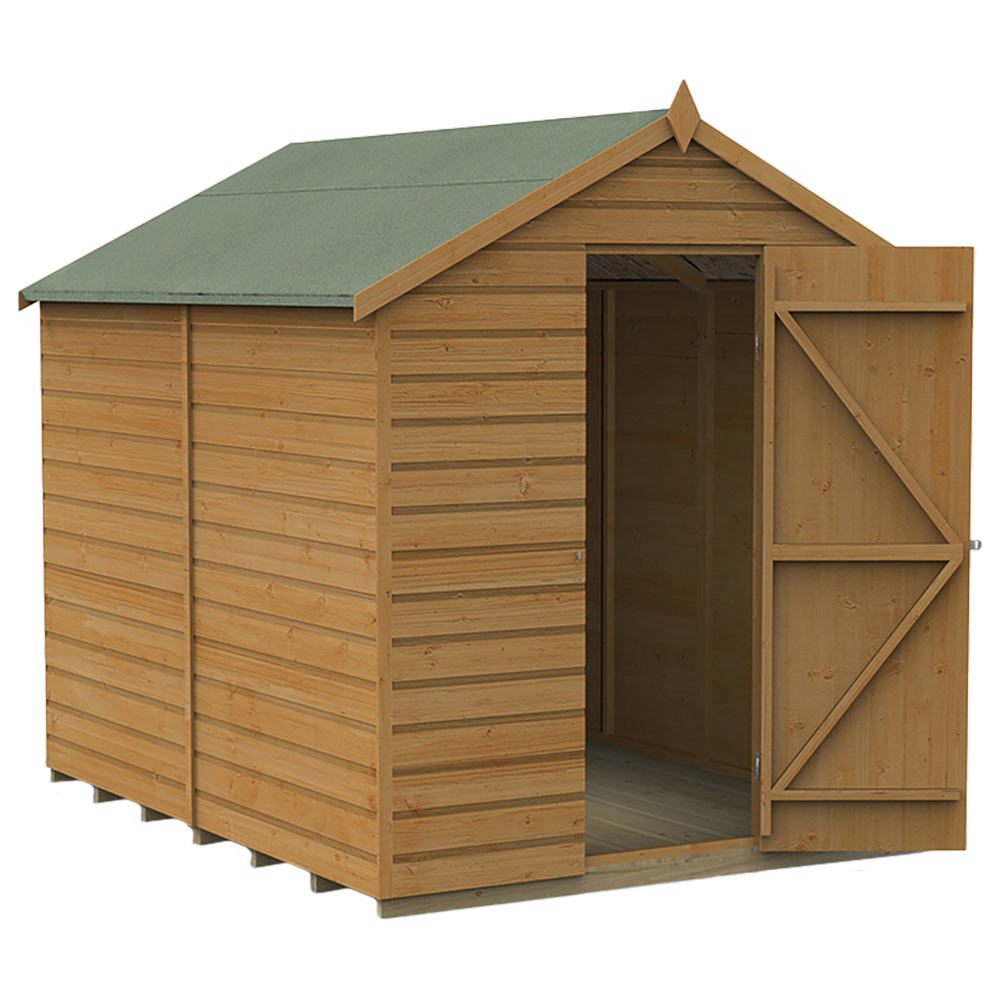 Forest Garden 6 x 4ft Shiplap Dip Treated Apex Shed Image 2