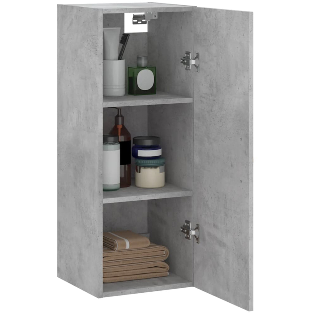 vidaXL Single Door Concrete Grey Wall Mounted Cabinet Image 5