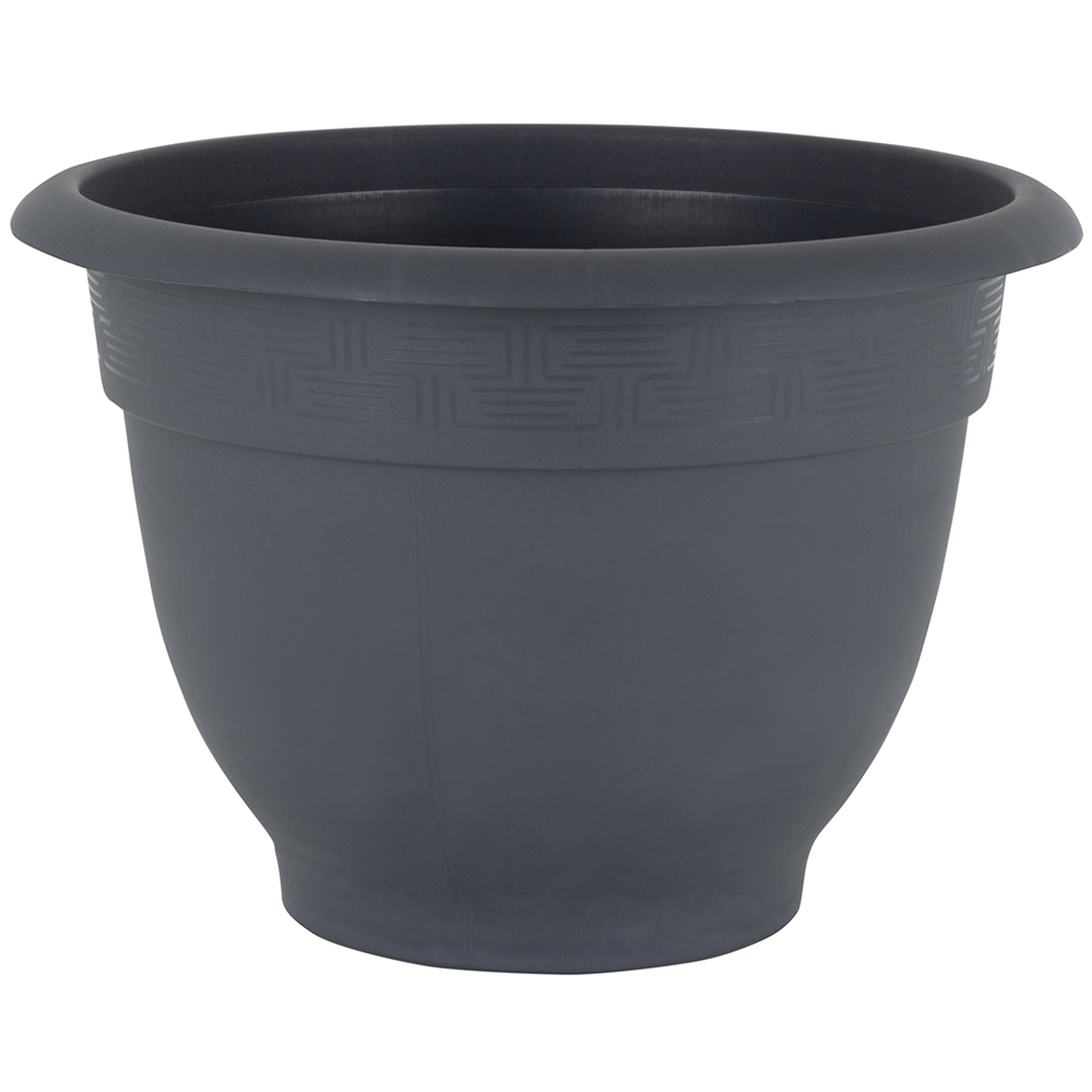 Wham Bell Pot Slate Recycled Plastic Round Planter 48cm 4 Pack Image 3