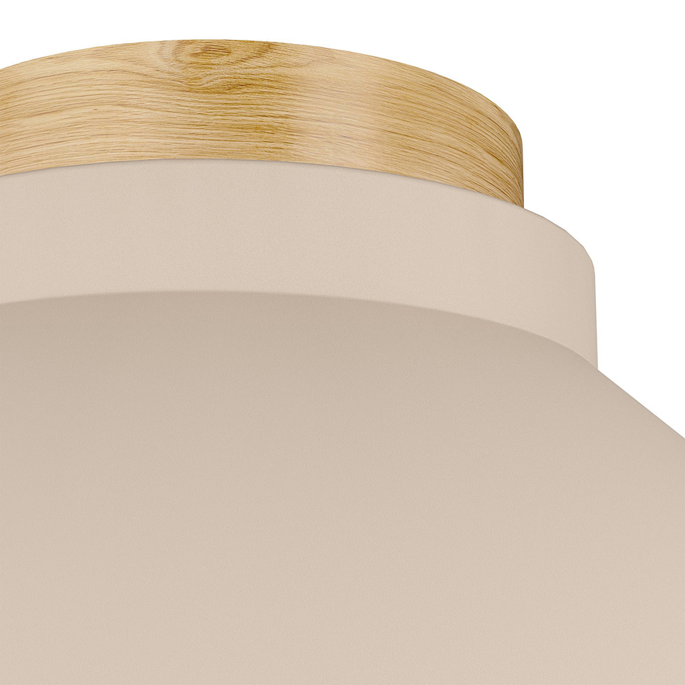 EGLO Moharras Sand and Wood Ceiling Light Image 3