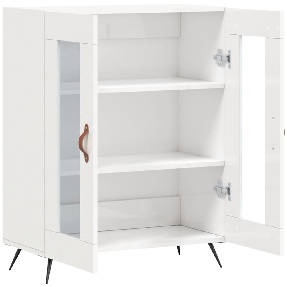 vidaXL 2 Door High Gloss White Sideboard Image 6