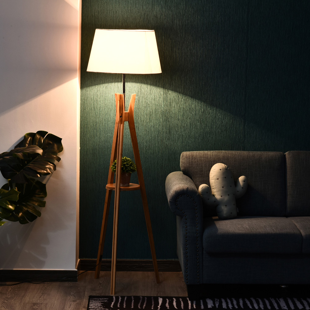 HOMCOM Tripod Floor Lamp Light Image 2