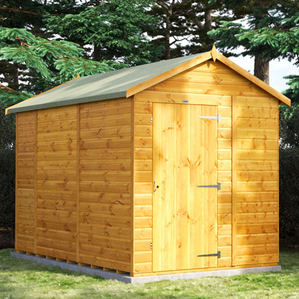 Power Sheds 10 x 6ft Apex Wooden Shed Image 2