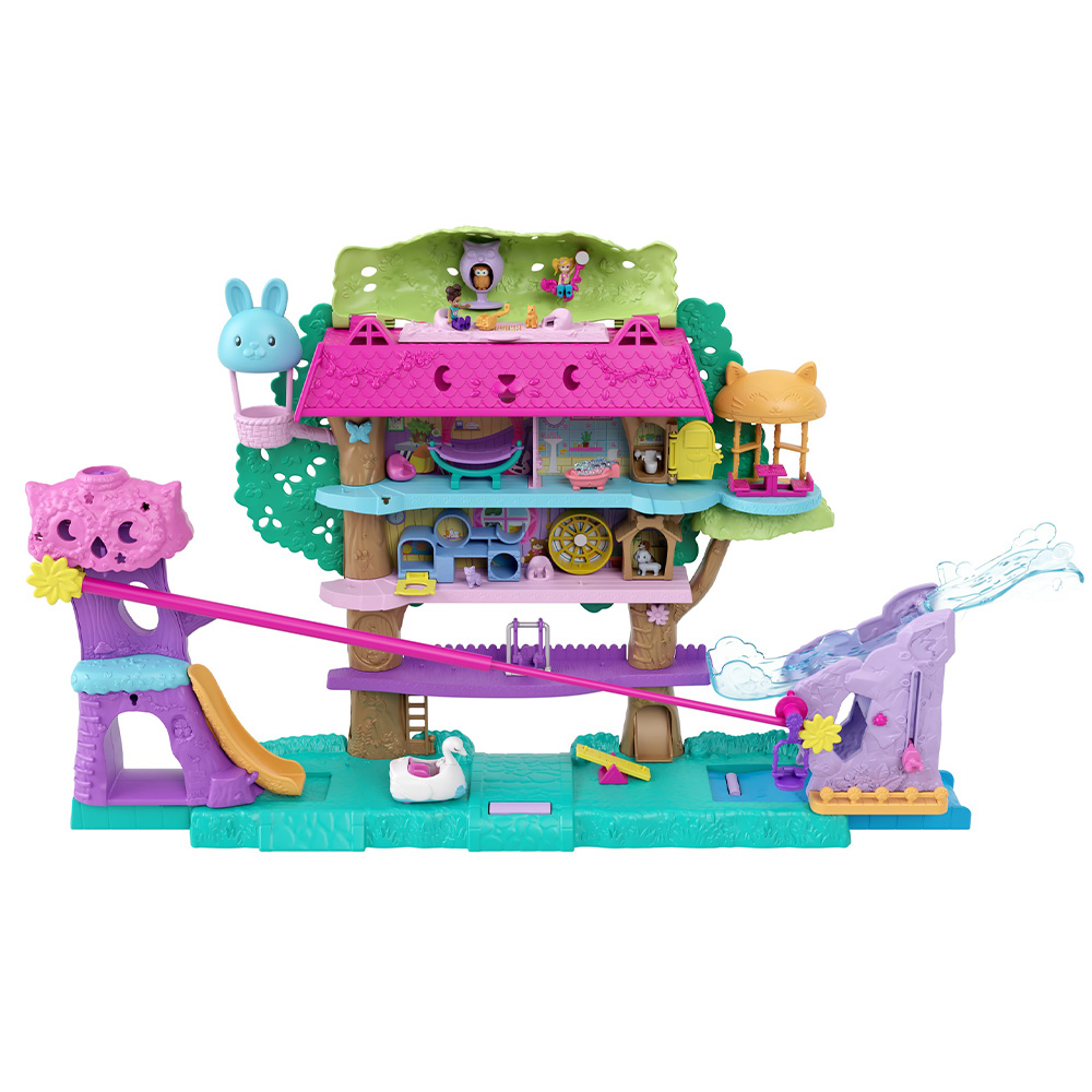 Polly Pocket Pollyville Pet Adventure Treehouse Playset Wilko