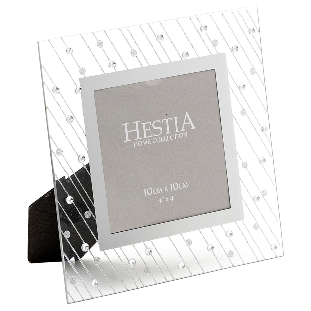 Hestia Glass Raindrop Design Photo Frame 4 x 4inch Image 3