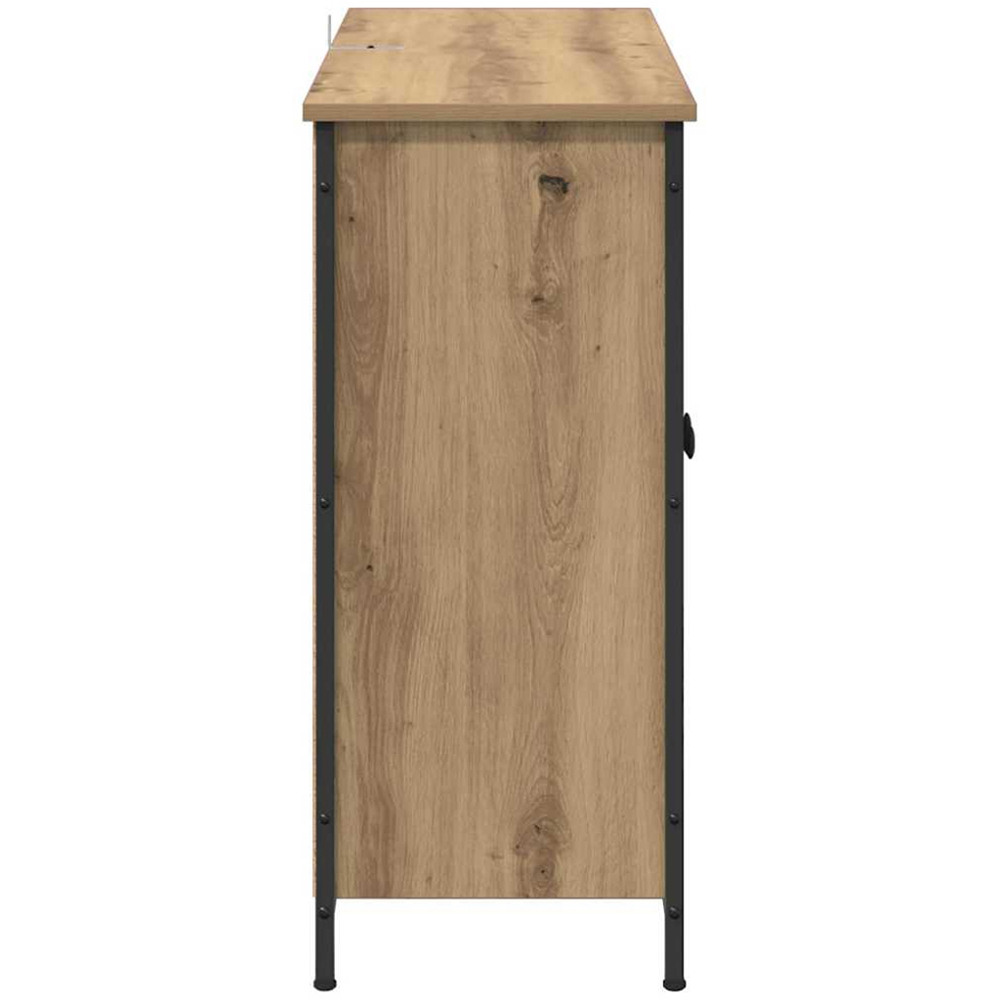 vidaXL 2 Door 3 Open Shelf Light Brown Sideboard Image 7
