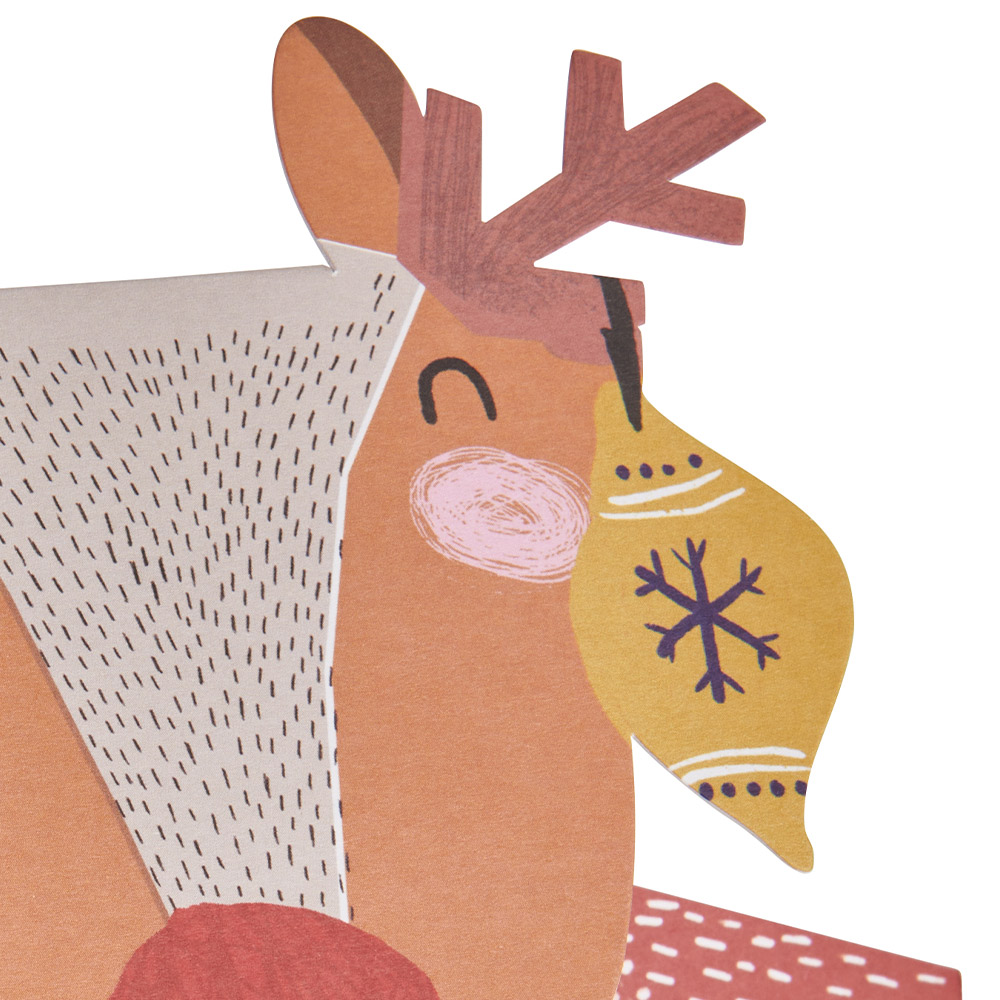 Wilko Novelty Reindeer Cards 6 Pack Image 4