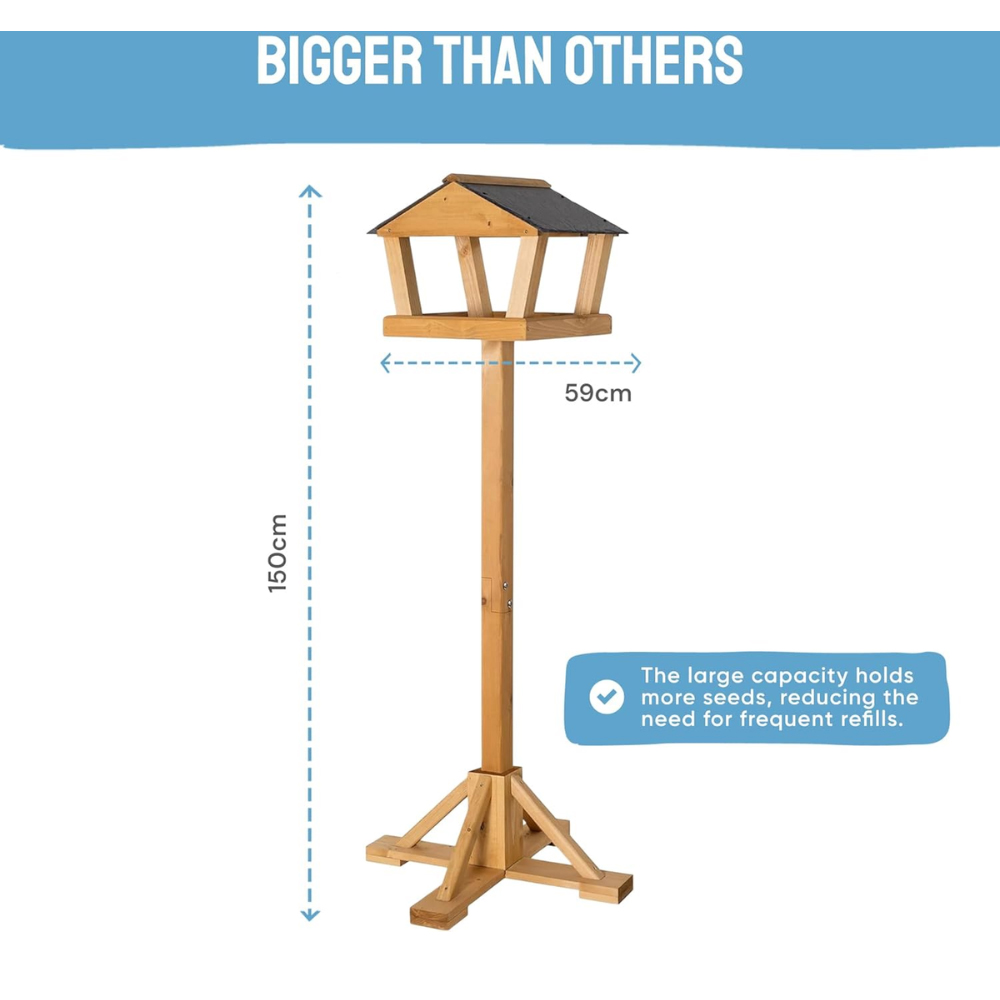 Happy Beaks Dartington Wooden Bird Table Image 6