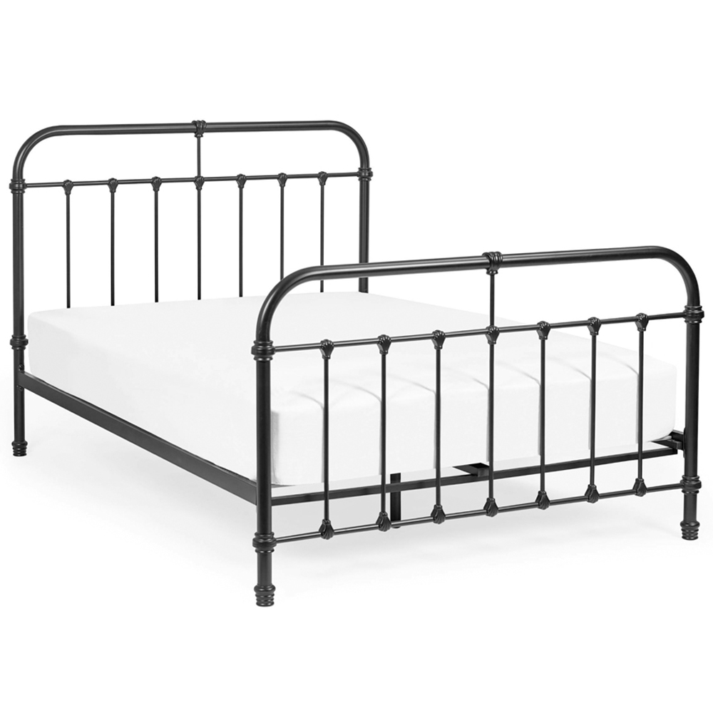 Julian Bowen Logan King Size Black Satin Metal Bed Frame Image 3
