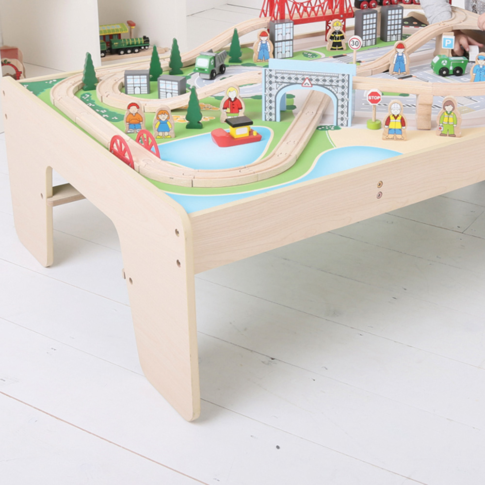 BigJigs Toys Rail City Train Set and Table Wilko