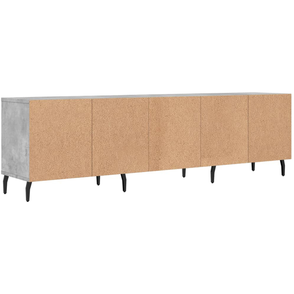 vidaXL 3 Door 3 Shelf Concrete Grey TV Cabinet Image 8
