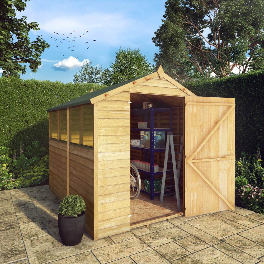 Mercia 8 x 6ft Overlap Apex Shed with Window Image 7