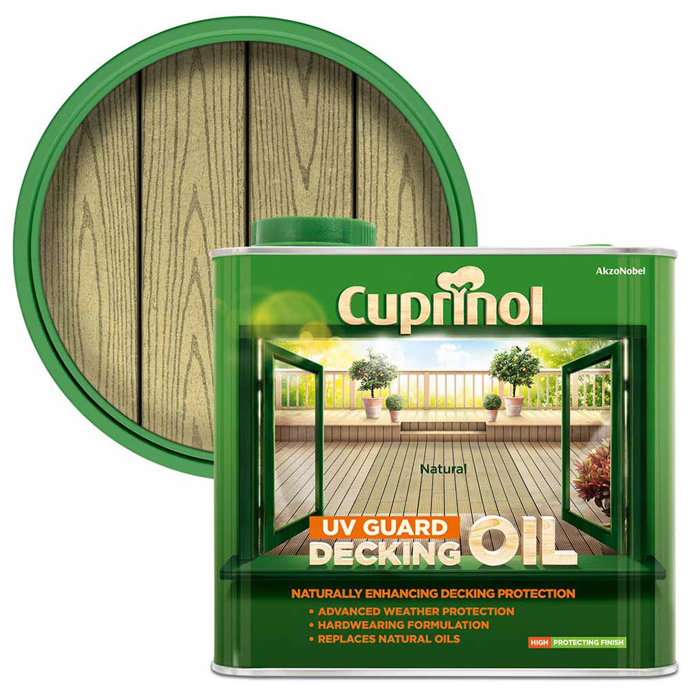 Cuprinol Natural UV Guard Decking Oil 2.5L Image 1