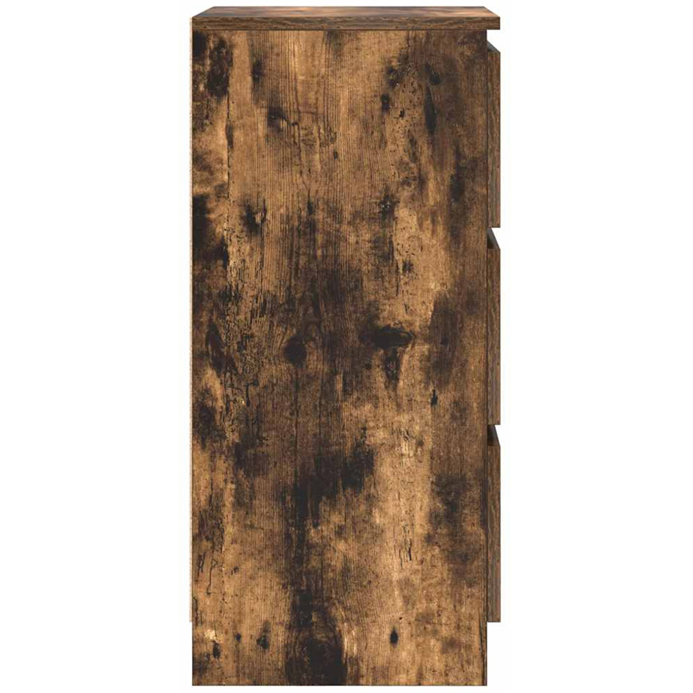 vidaXL 3 Drawer Smoked Oak Sideboard Image 7