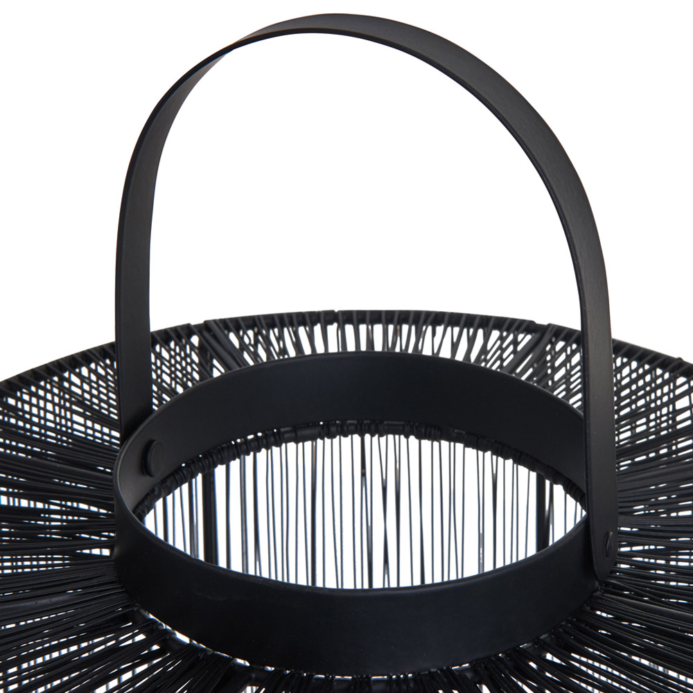 Wilko Black Iron Weave Hurricane Lantern Wilko