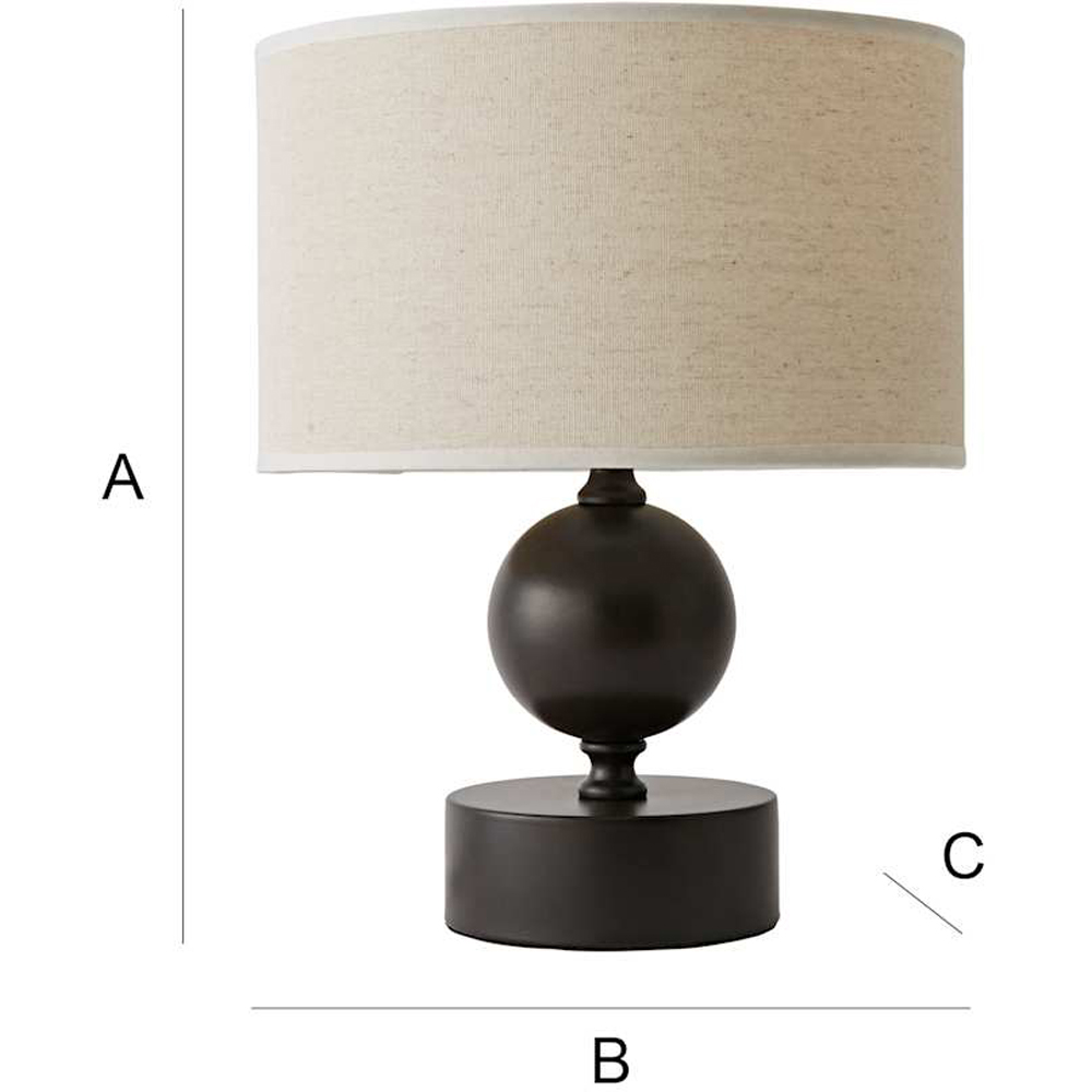 ValueLights Anthony Linen Drum Shade Candlestick LED Table Lamp with Bulb Image 7