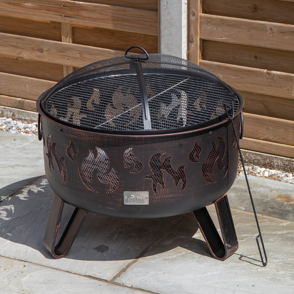 Samuel Alexander Black Steel Fuego Deepbowl Outdoor Fire Pit 60cm Image 2