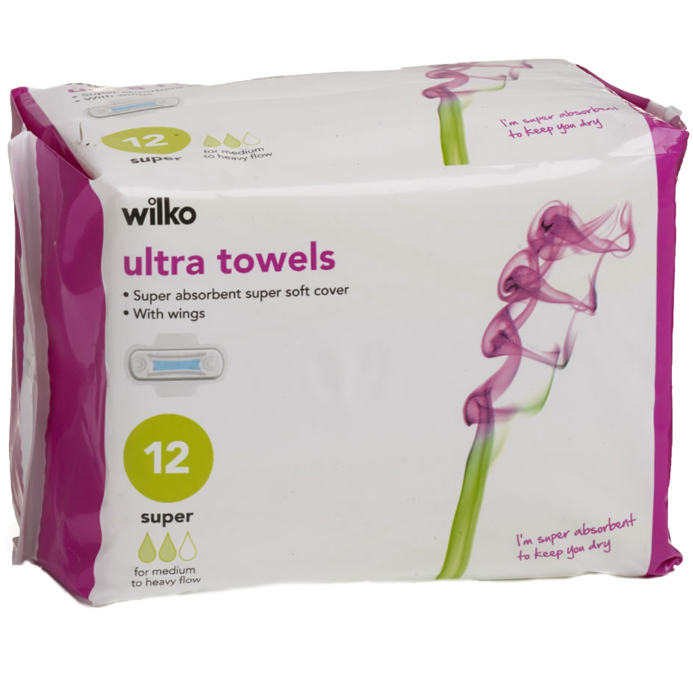 Wilko Ultra Sanitary Towels 12 Pack Image