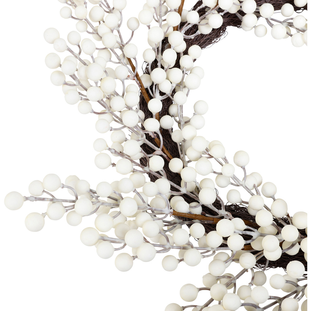 Charles Bentley White Berry Christmas Wreath 55cm Image 3