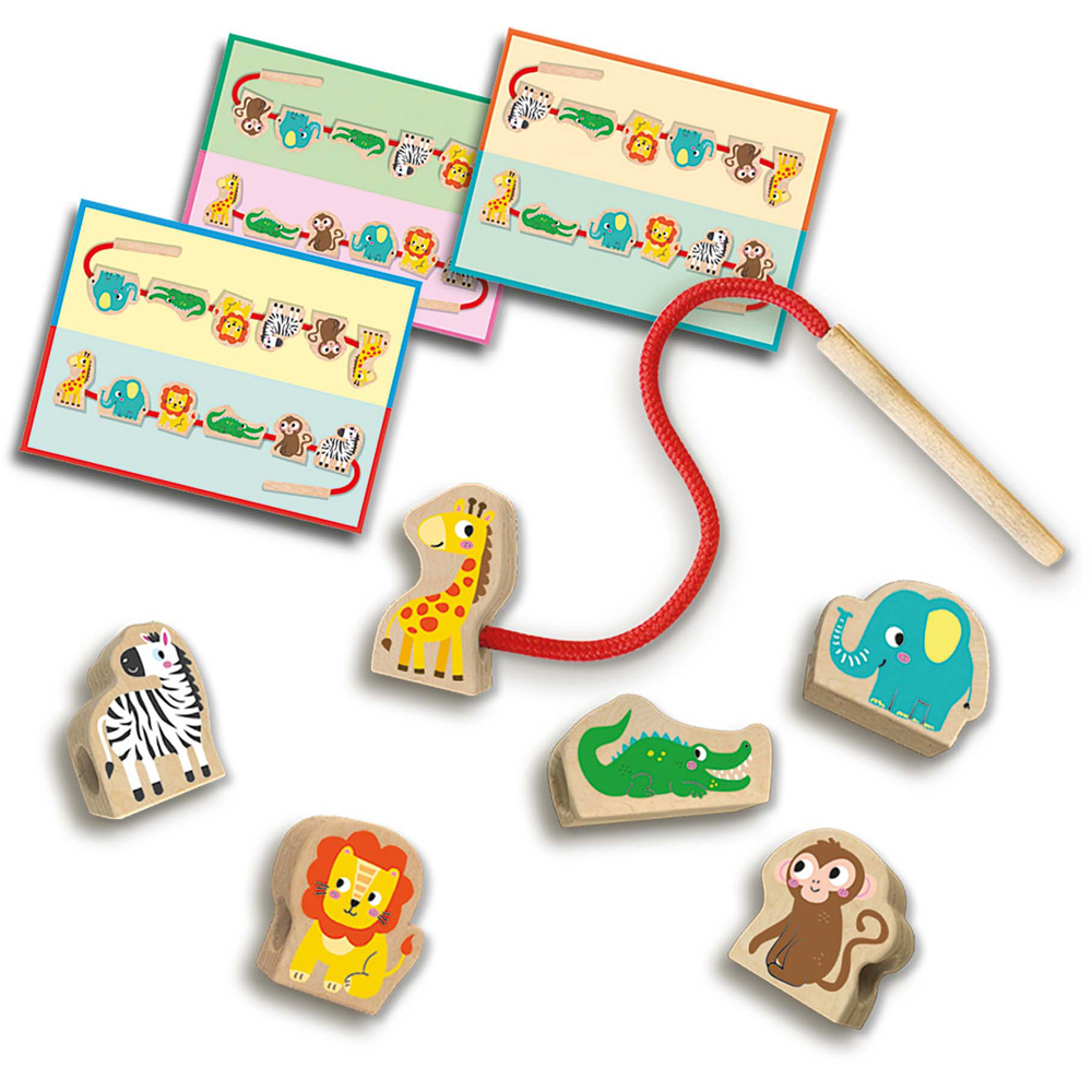 SES Creative My First Lacing Wooden Animal Beads Activity Set Image 2
