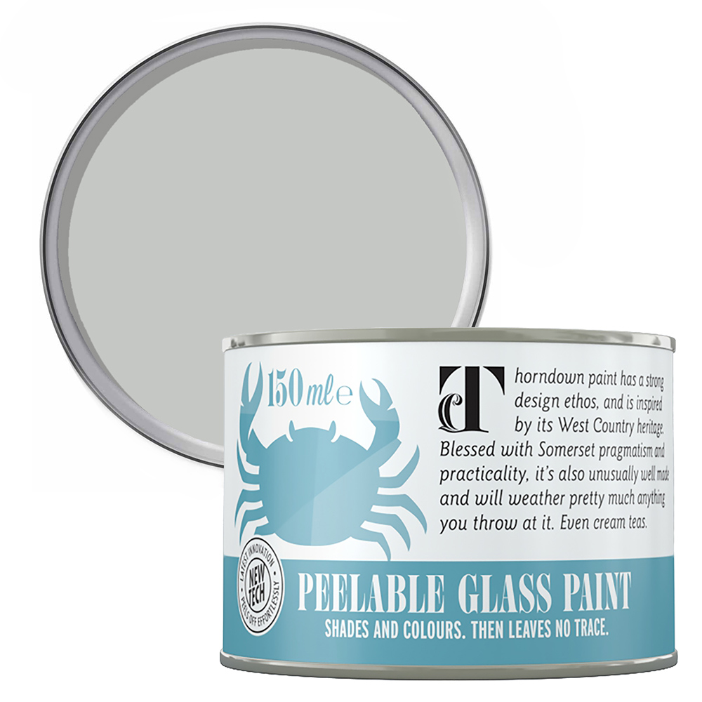 Thorndown Zinc Grey Peelable Glass Paint 150ml Image 1