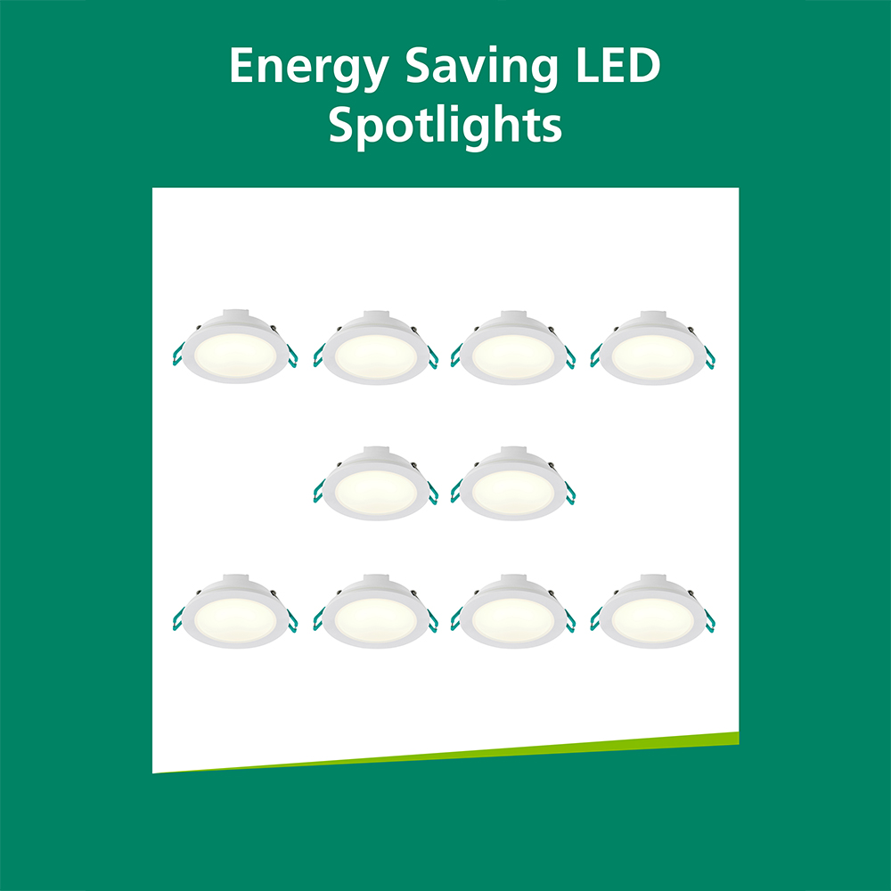 Sylvania SylSpot Neos 10 Pack Warm White Recessed 4.8W LED Spotlight Image 5