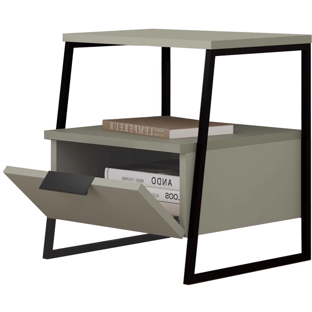 FWStyle Pal Single Door Single Shelf Green Bedside Table Image 4