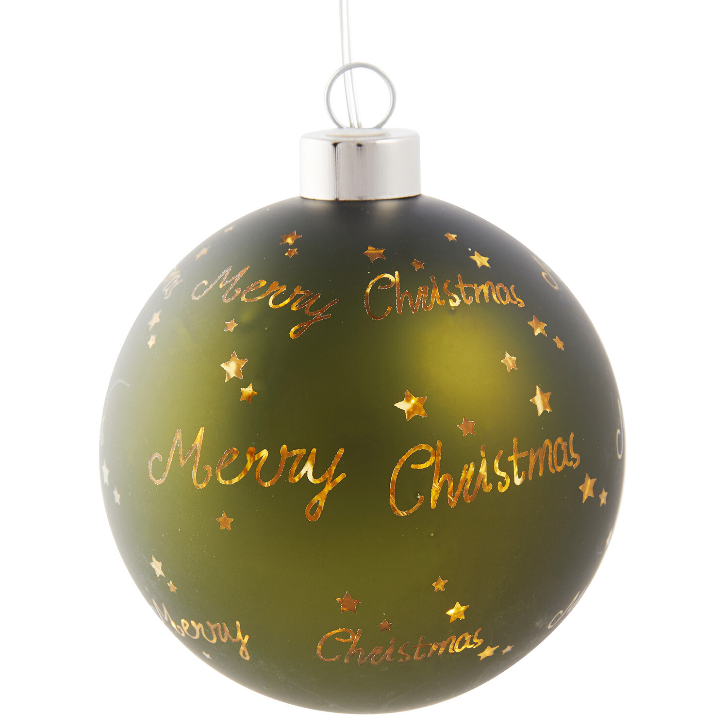 Merry Christmas LED Bauble Green - Green Image 1